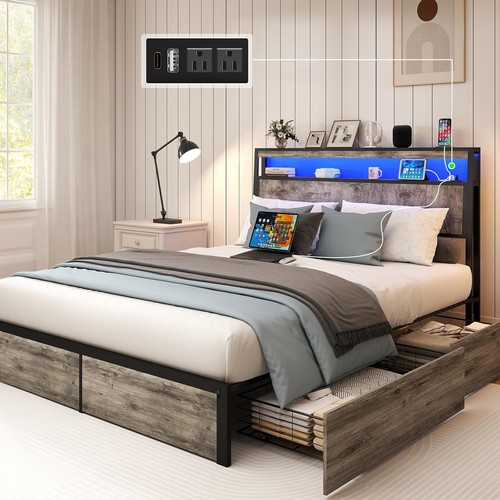Full queen king bed - bed, frame