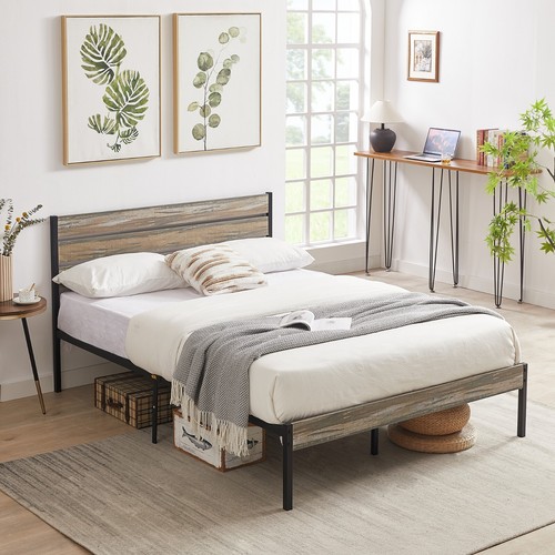 Queen size bed frame - bed, heavy