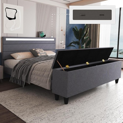 Full queen bed frame with - full/queen/bed,