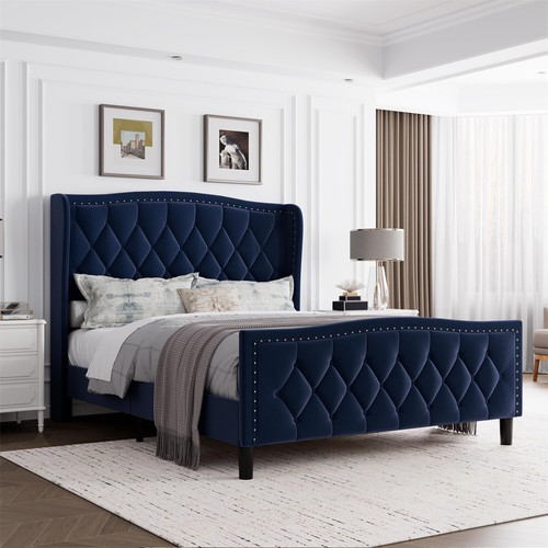 Full queen bed frame velvet - full/queen,