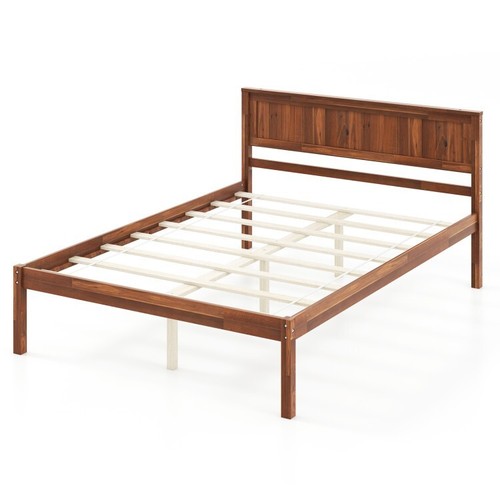 Full size platform wooden - full, bed