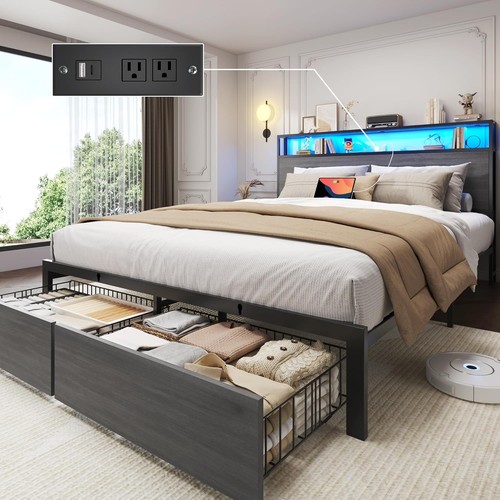 Queen full size bed frame - bed,