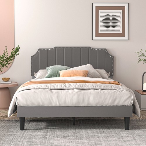 Upholstered bed frame full - upholstered,