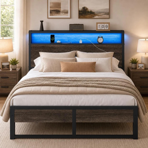 Queen bed frame with - queen,