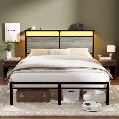 Bed frame wooden - bed, headboard