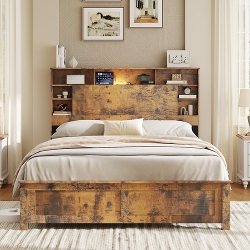 Farmhouse wooden bed frame - farmhouse,