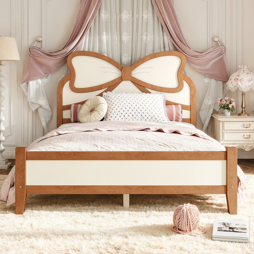 Full size wooden platform bed - platform,