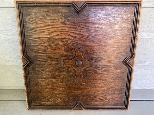 Antique wooden bed frame panel - wooden,