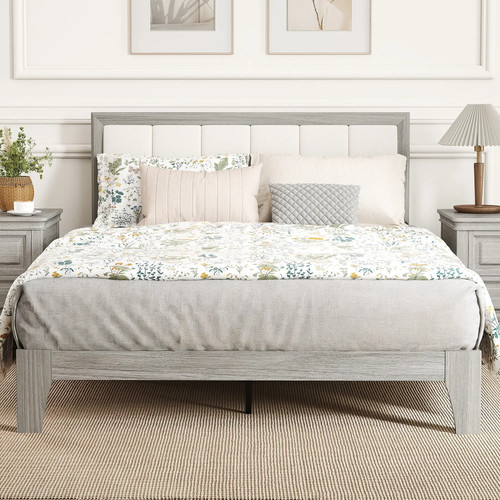 Modern bed frame - modern, padded