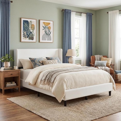 Velvet upholstered bed - velvet,